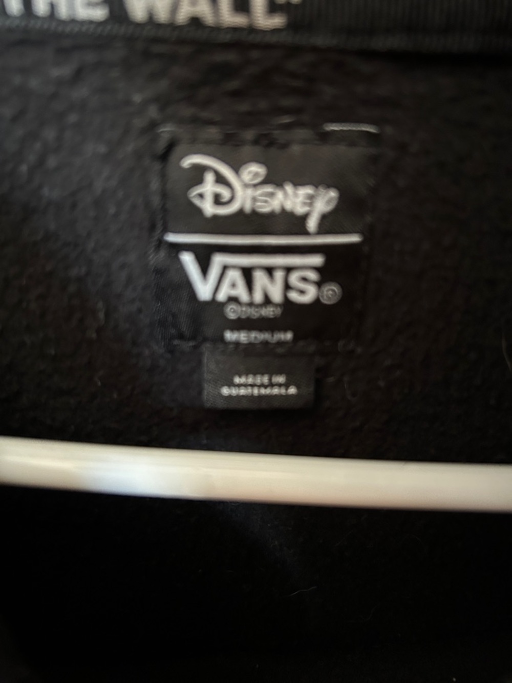 Disney/Vans Hooded Sweatshirt Black Medium - Picture 2 of 5